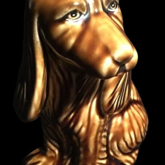 Unbranded  Brown Spaniel Ceramic Dog Collectible 6 Inch Soulful Eyed Figurine - Picture 3 of 9